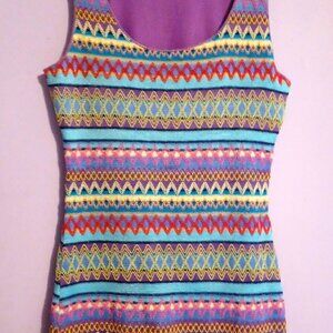 Crochet striped bodycon dress